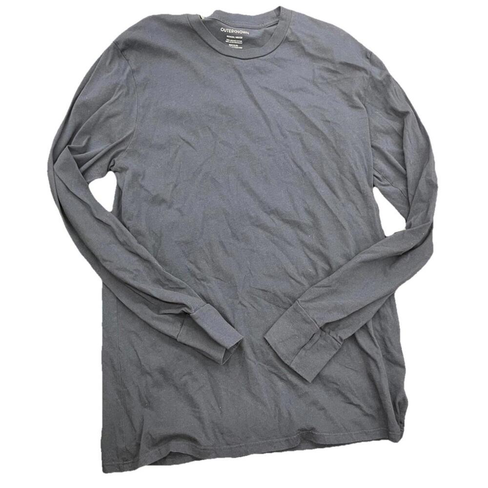 Outerknown Shirt‎ Mens Medium Blue Ink Long Sleeve Organic Cotton H90